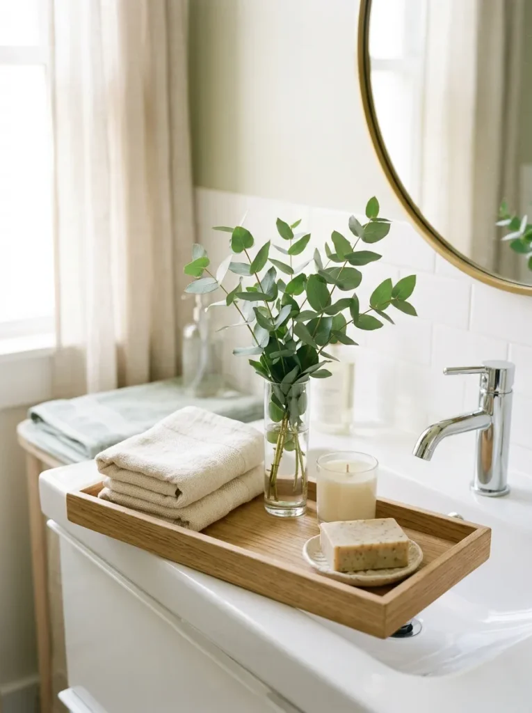 Eucalyptus Towel Tray