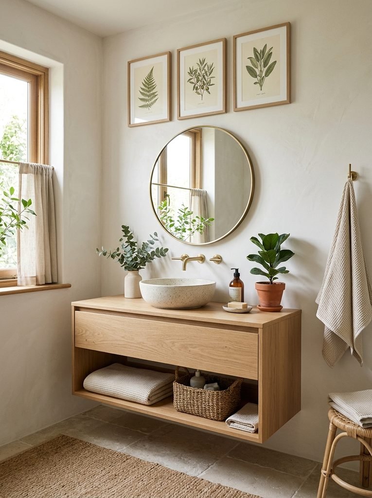 22 Bathroom Wall Decor Ideas for a Stunning Retreat 2 Framed Botanical Prints