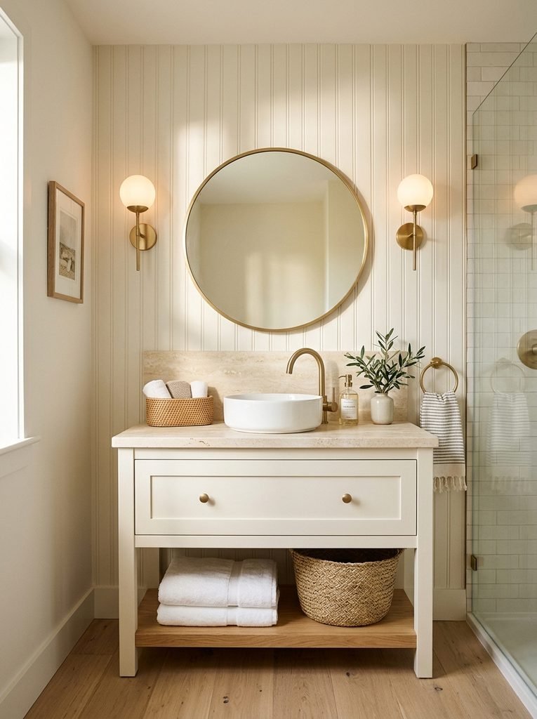22 Bathroom Wall Decor Ideas for a Stunning Retreat 14 Beaded Wall Panel