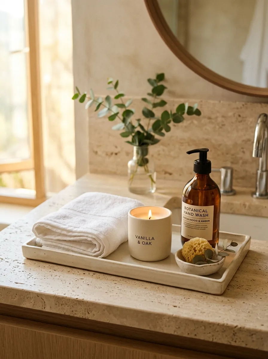 Candle And Towel Pair