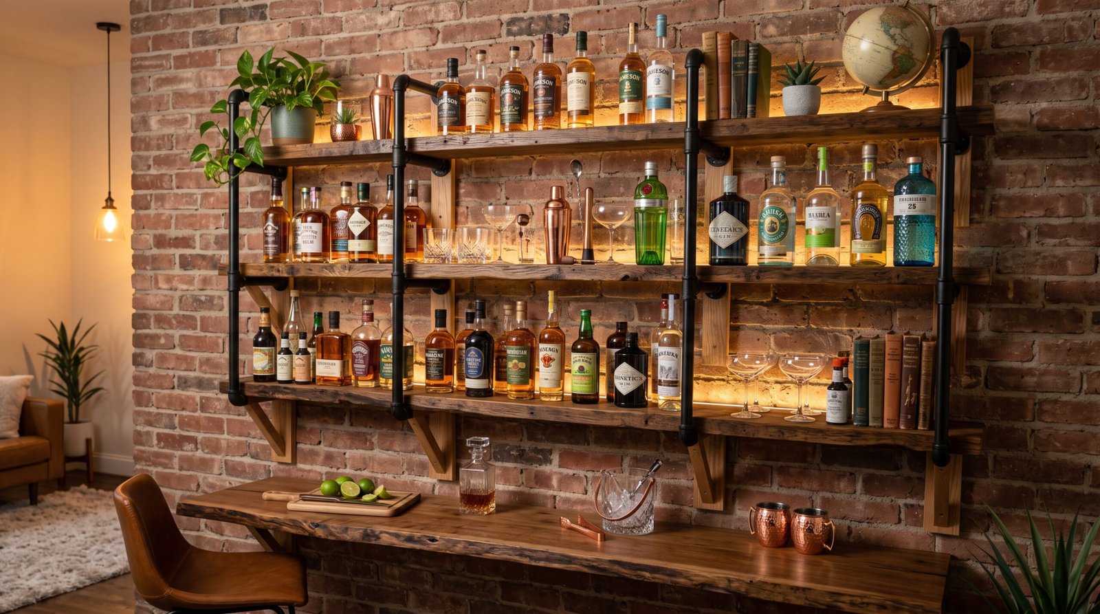 DIY Bar Shelf Ideas