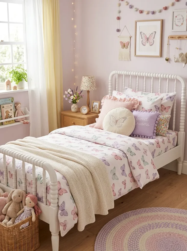 29 Little Girls Bedroom Ideas for Magical Makeovers 16 Butterfly Bedding