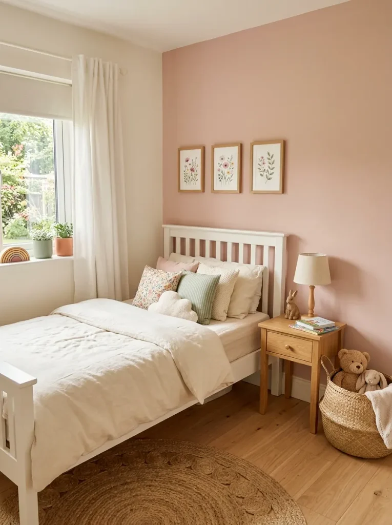 29 Little Girls Bedroom Ideas for Magical Makeovers 24 Pink Accent Wall
