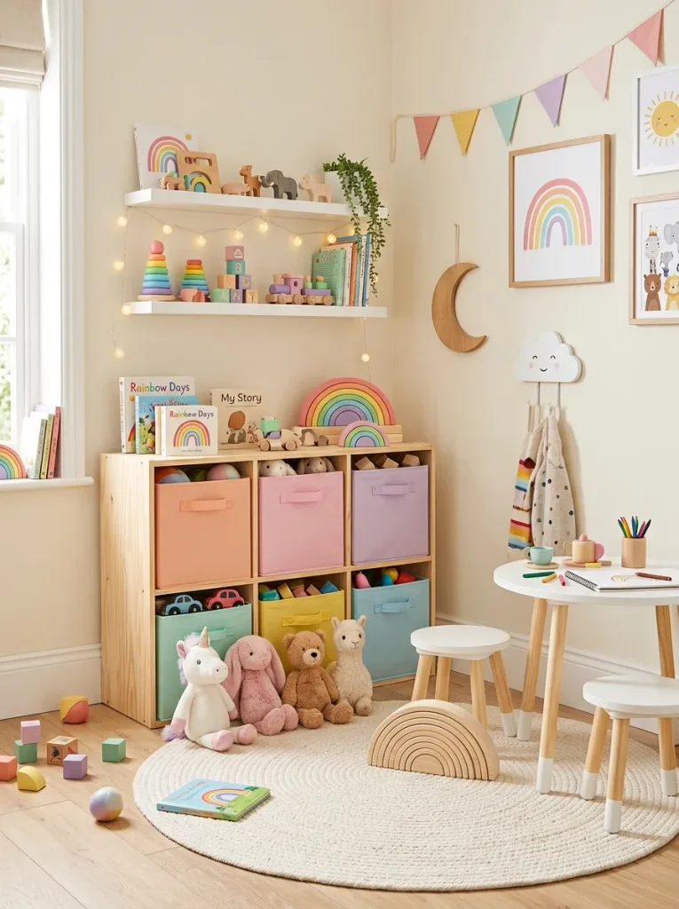 29 Little Girls Bedroom Ideas for Magical Makeovers 25 Rainbow Toy Corne