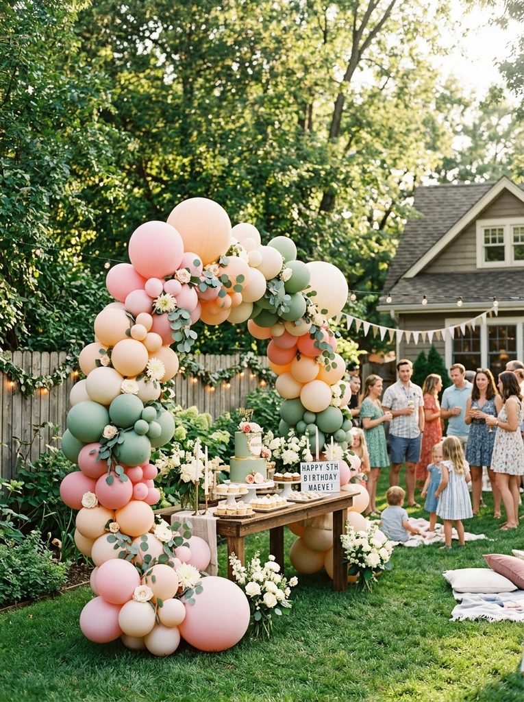 30 Backyard Party Aesthetic Ideas That Feel Magical 22 Festive Balloon Arch