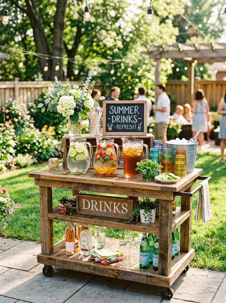 30 Backyard Party Aesthetic Ideas That Feel Magical 12 Fruit-Filled Drink Bar