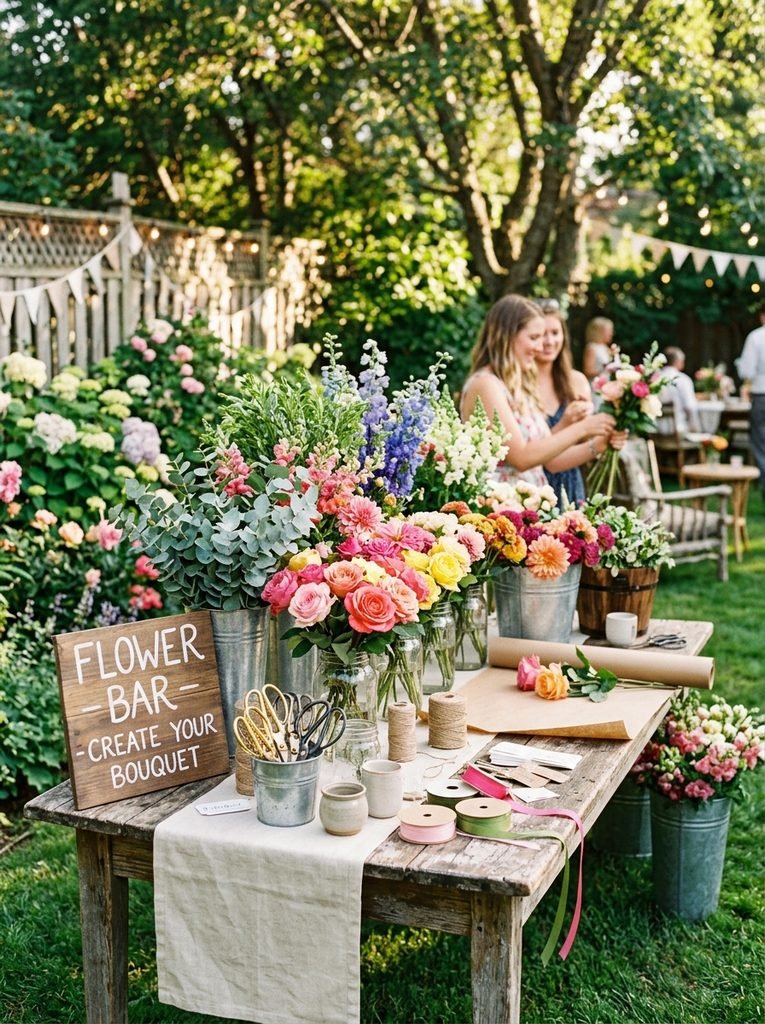 30 Backyard Party Aesthetic Ideas That Feel Magical 30 DIY Flower Bar
