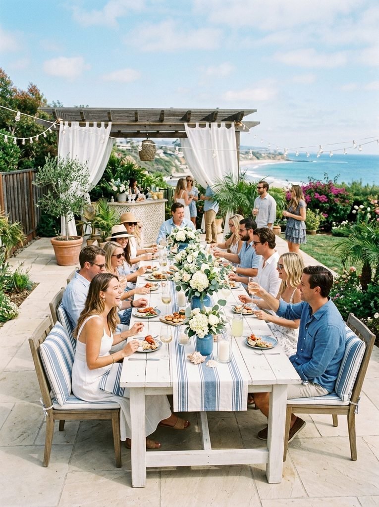 30 Backyard Party Aesthetic Ideas That Feel Magical 28 Coastal Blue Details