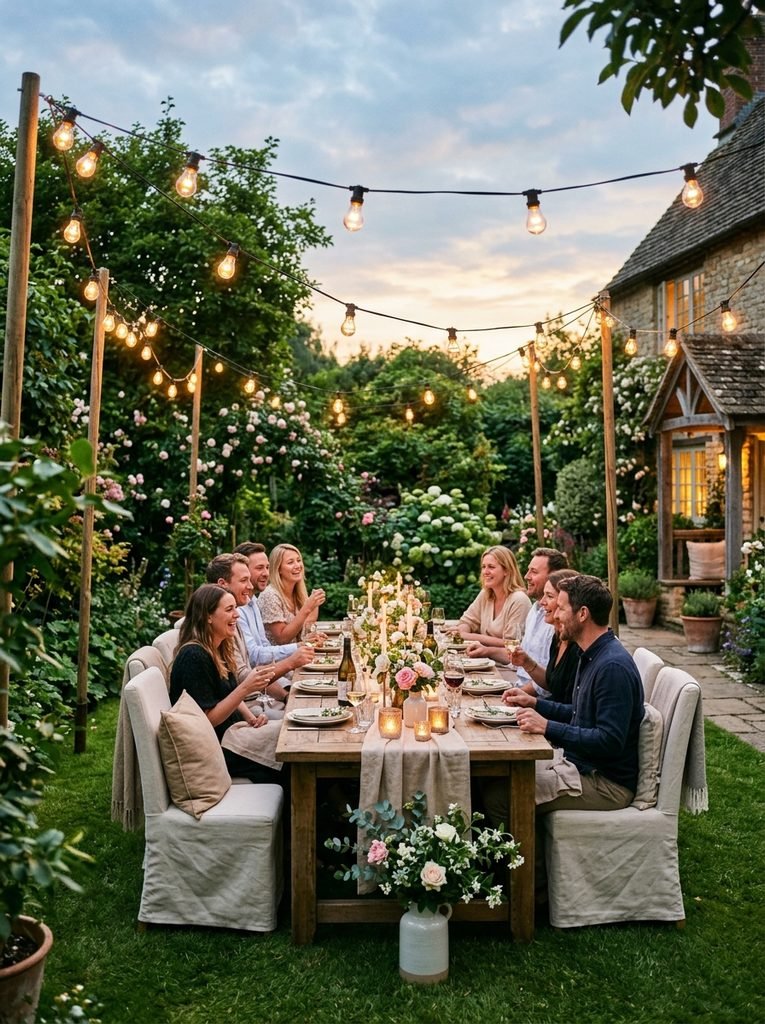 30 Backyard Party Aesthetic Ideas That Feel Magical 2 String Light Canopy