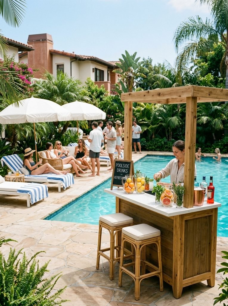 30 Backyard Party Aesthetic Ideas That Feel Magical 25 Poolside Party Bar