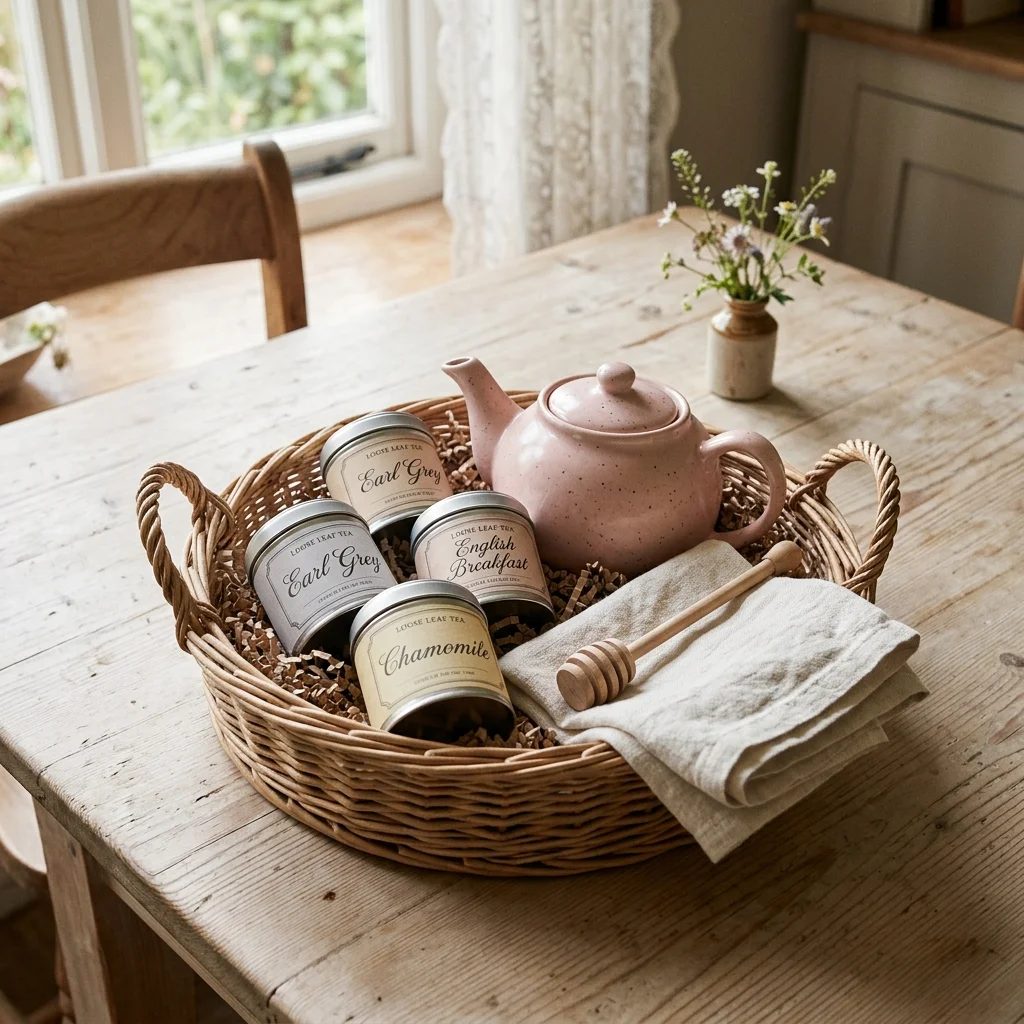 27 Housewarming Gift Basket Ideas You'll Truly Adore 5 Tea Time Basket