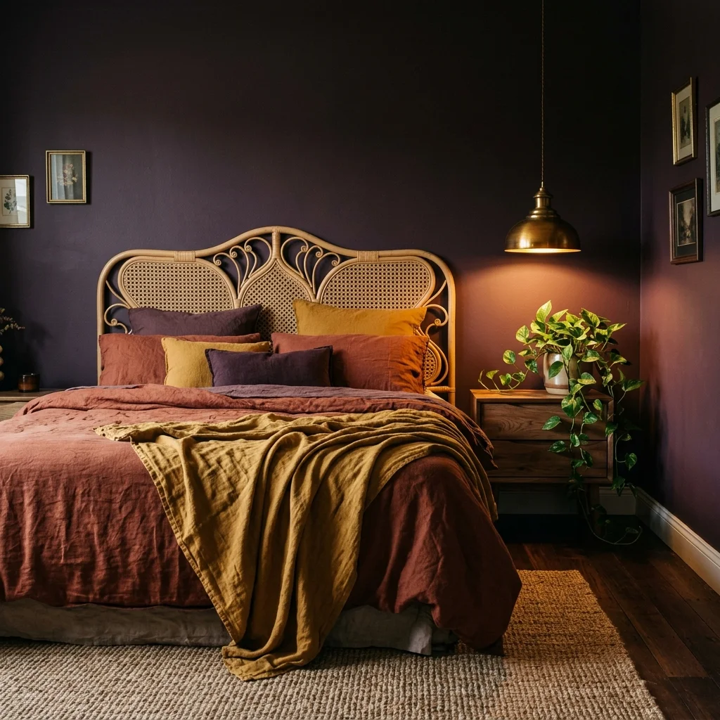 Moody Plum Walls
