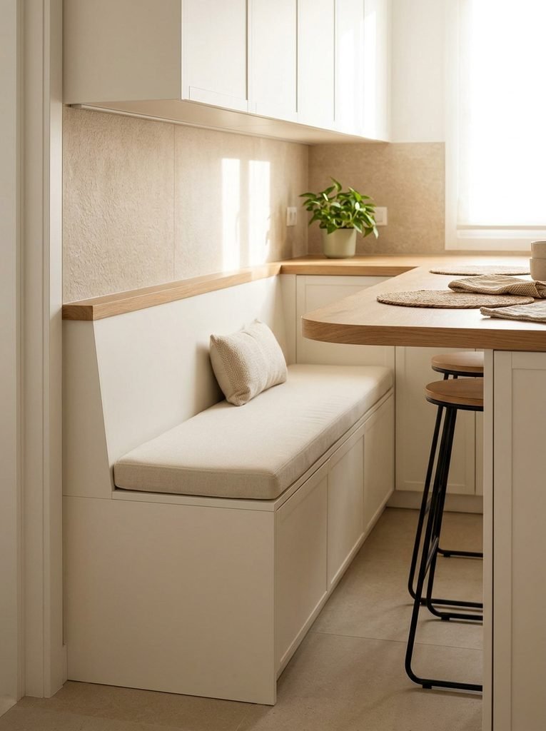 27 Breakfast Bar Ideas for Small Kitchens to Try Now 17 Bench Seating Bar