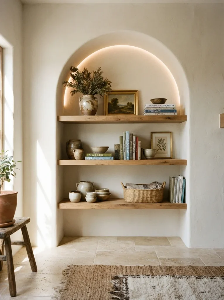 26 Bookshelf Ideas That Make Any Room Feel Polished 23 Arched Built In Shelves