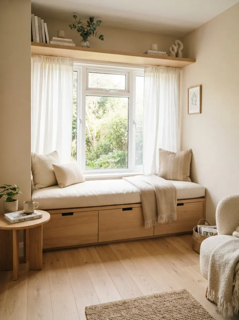 26 Very Small Living Room Ideas for a Spacious Feel 13 Built In Window Seat