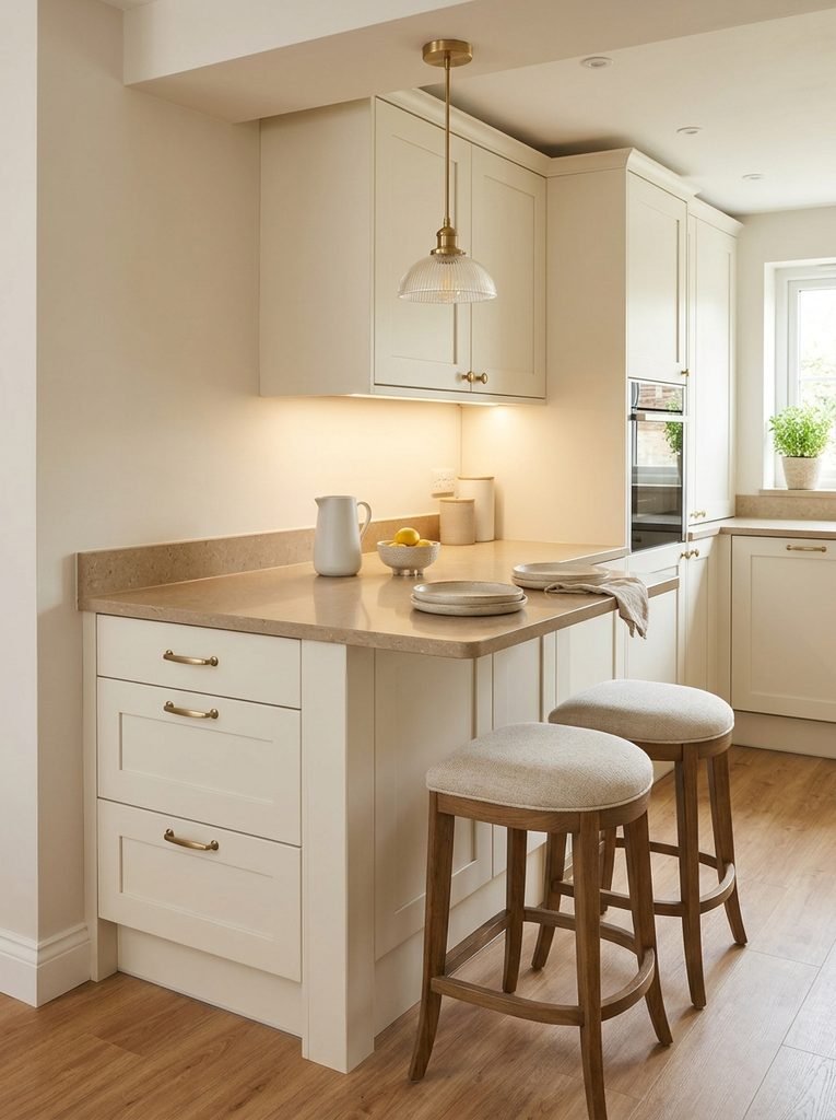 27 Breakfast Bar Ideas for Small Kitchens to Try Now 9 Built-In Cabinet Bar