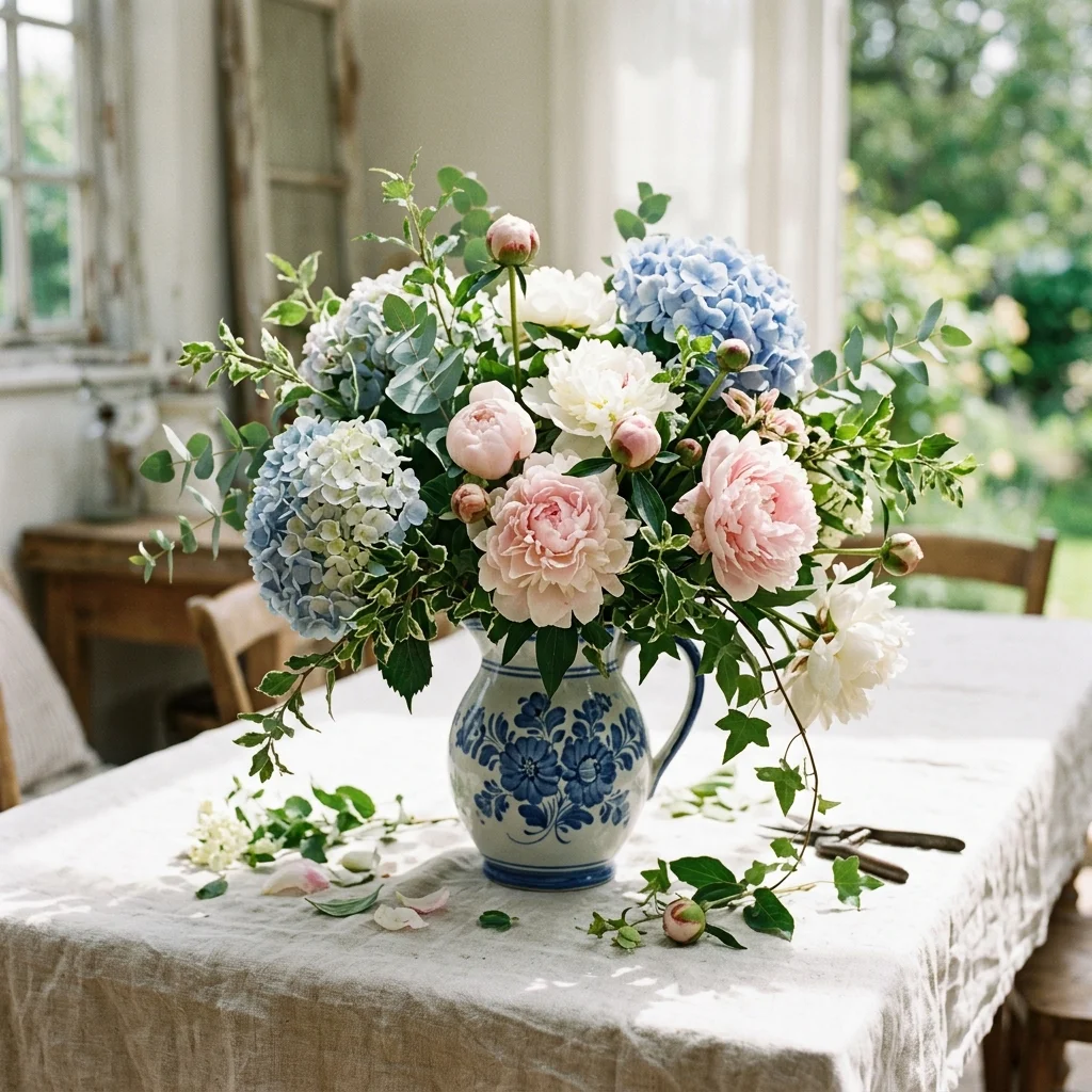 Ceramic Pitcher Bouquet