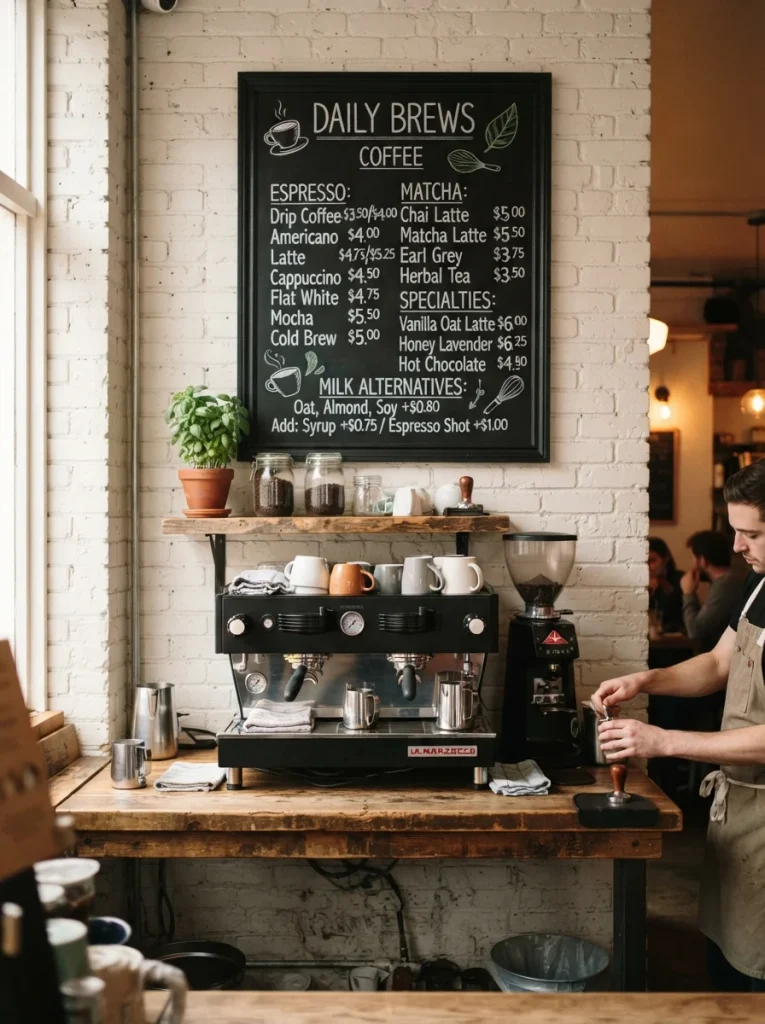 Chalkboard Menu Wall