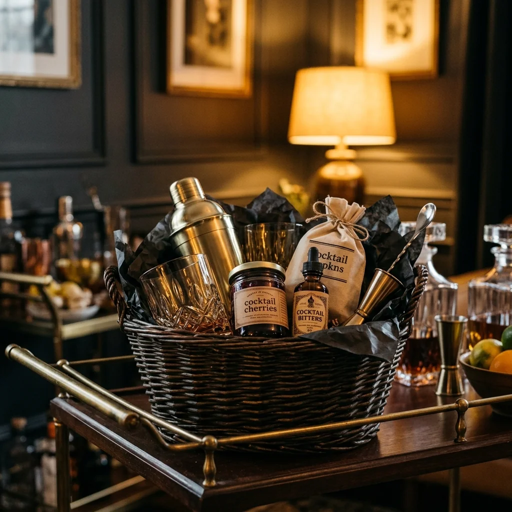 27 Housewarming Gift Basket Ideas You'll Truly Adore 21 Cocktail Hour Basket