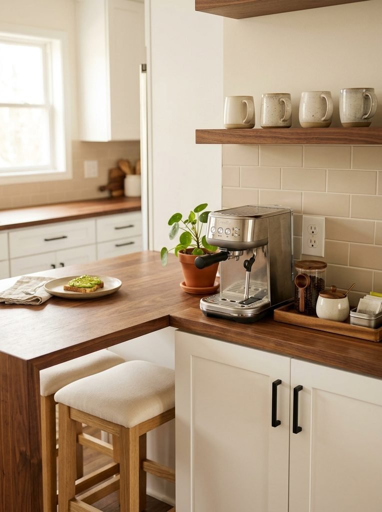 27 Breakfast Bar Ideas for Small Kitchens to Try Now 23 Coffee Station Bar
