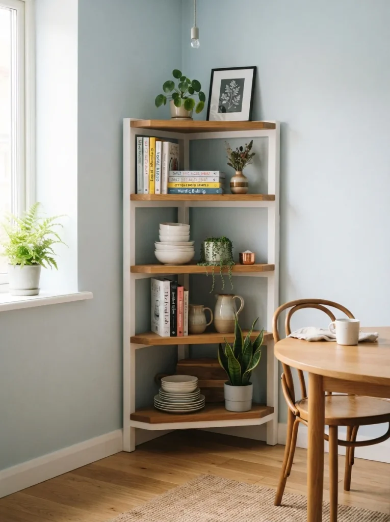 26 Bookshelf Ideas That Make Any Room Feel Polished 7 Corner Shelf Display
