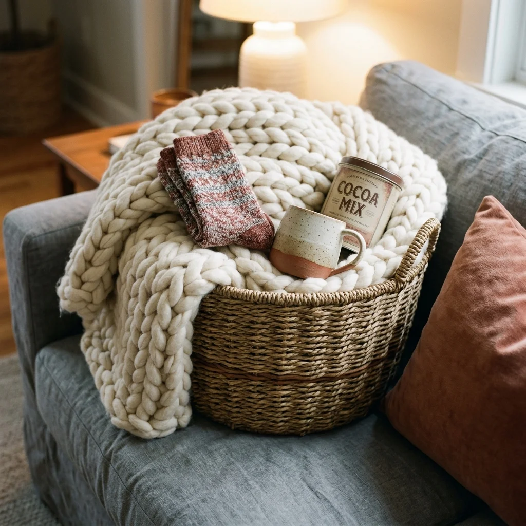 27 Housewarming Gift Basket Ideas You'll Truly Adore 23 Cozy Throw Blanket Basket