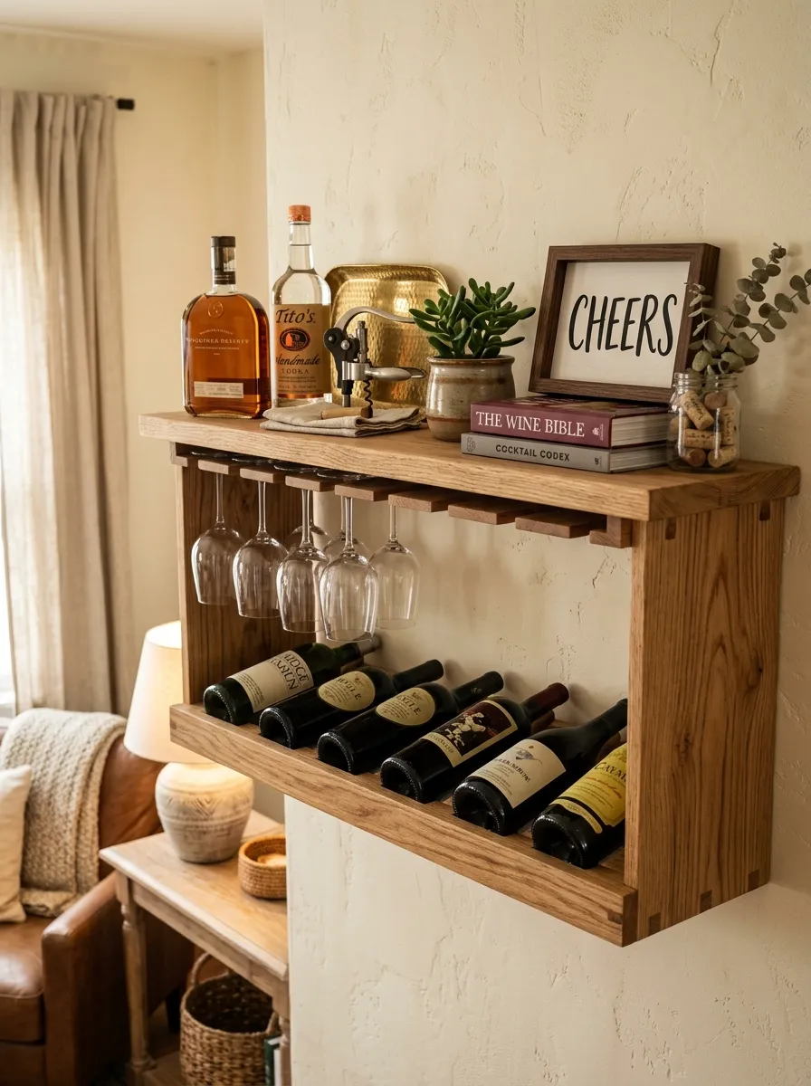 27 DIY Bar Shelf Ideas to Create Wow-Worthy Styles 20 Wine Rack Shelf