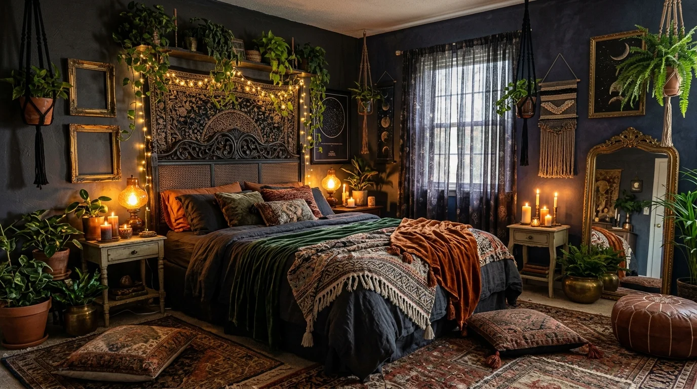Dark Boho Bedroom Ideas