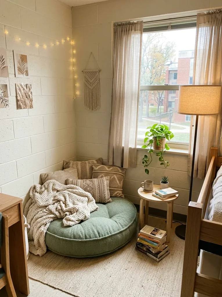 26 Dorm Room Decor Ideas for a Fresh, Personal Look 16 Reading Nook