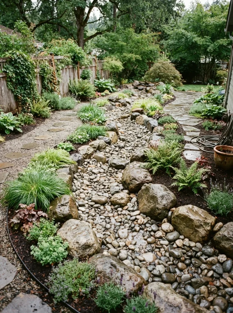 26 Side of House Landscaping Ideas You'll Truly Adore 20 Dry Creek Bed