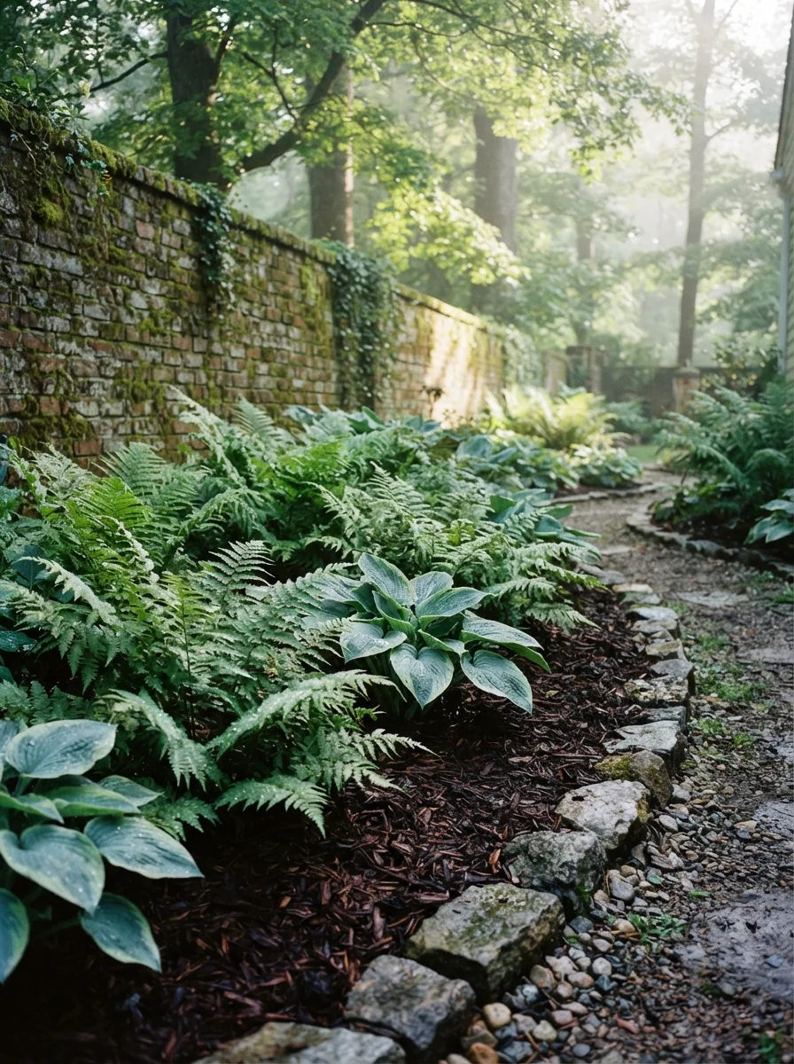 26 Side of House Landscaping Ideas You'll Truly Adore 3 Fern Shade Border