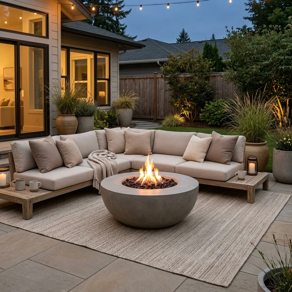 Fire Pit With Outdoor Sofa