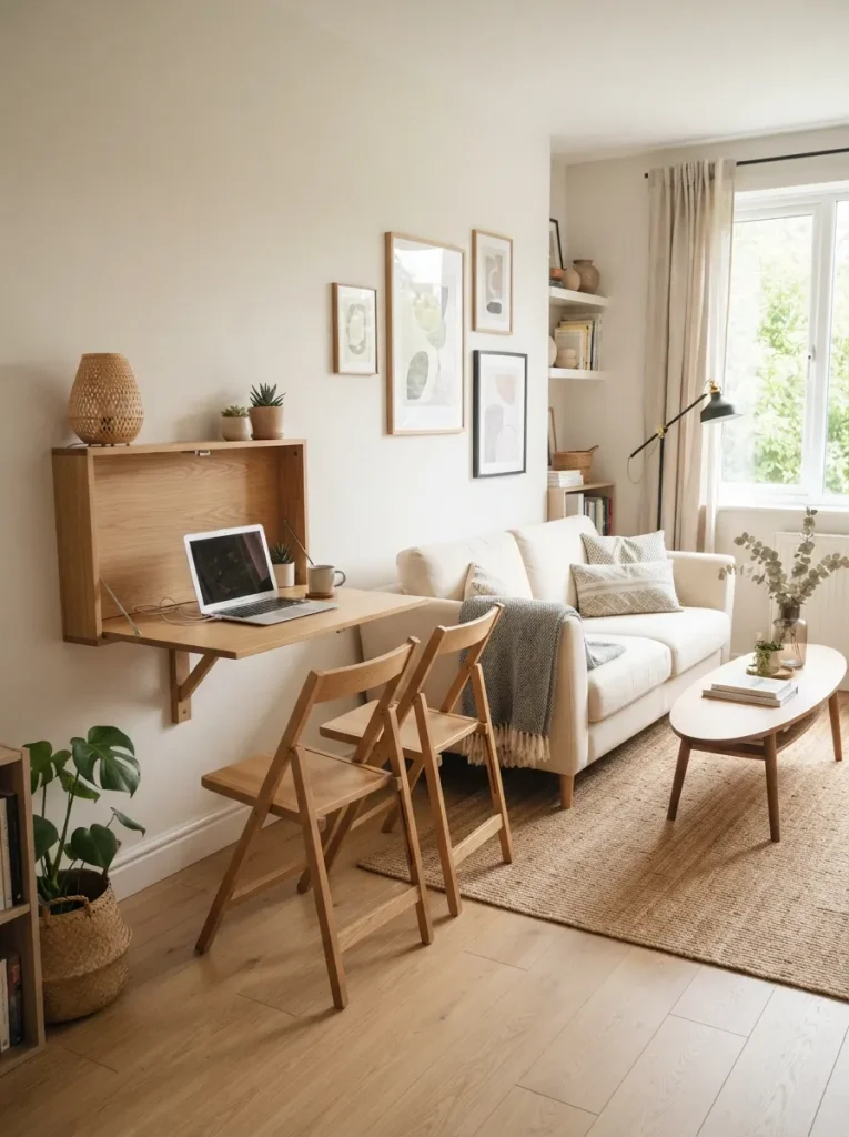 26 Very Small Living Room Ideas for a Spacious Feel 22 Foldable Furniture