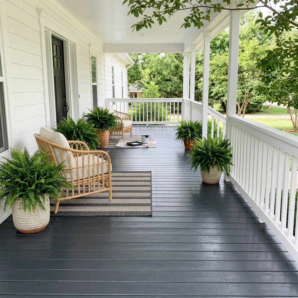 28 Back Porch Ideas That Feel Instantly Super Inviting 29 Fresh Painted Floor