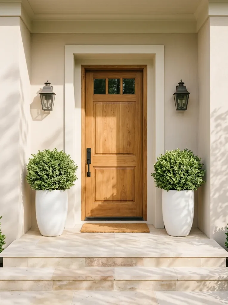 White Porch Planters