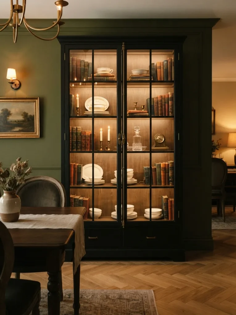 26 Bookshelf Ideas That Make Any Room Feel Polished 26 Glass Door Display Cabinet