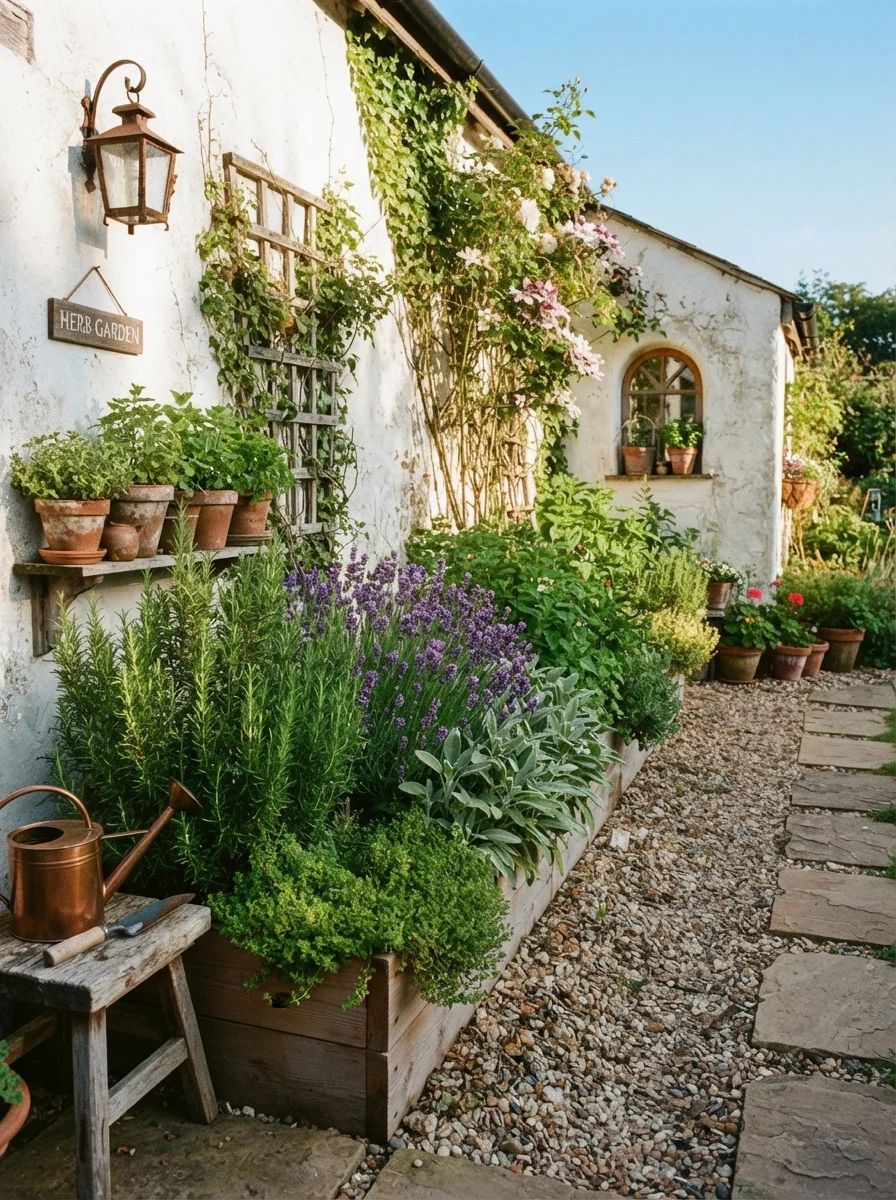 26 Side of House Landscaping Ideas You'll Truly Adore 4 Kitchen Herb Border