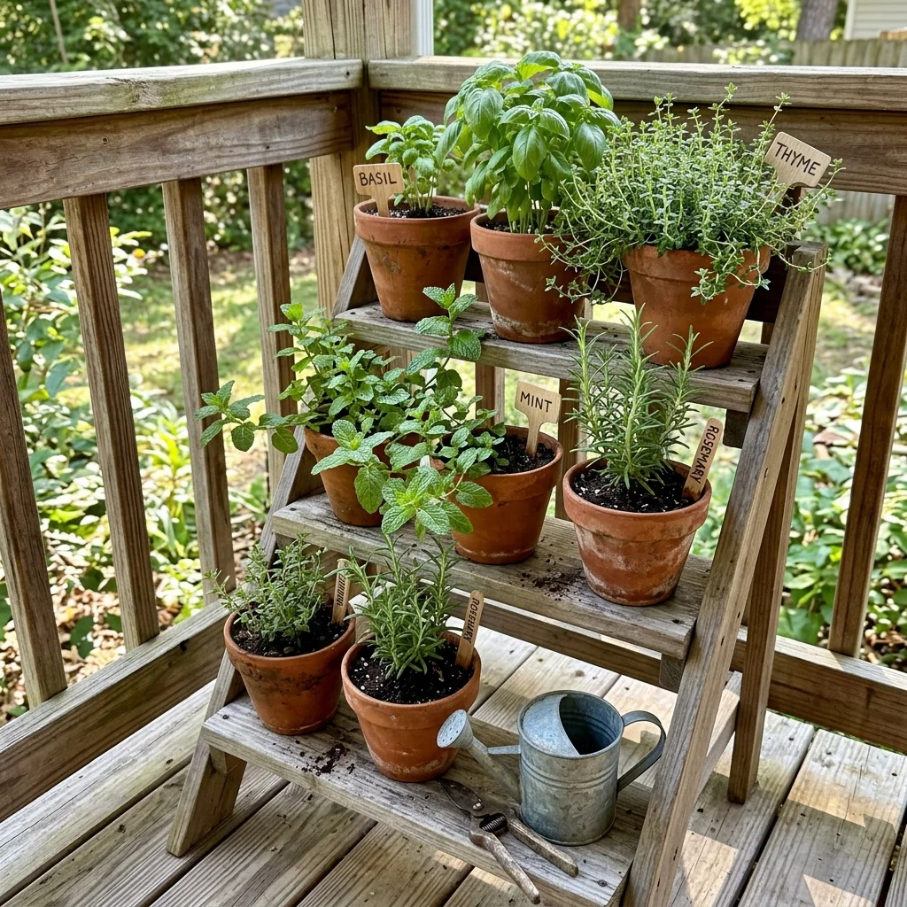 28 Back Porch Ideas That Feel Instantly Super Inviting 14 Mini Herb Station