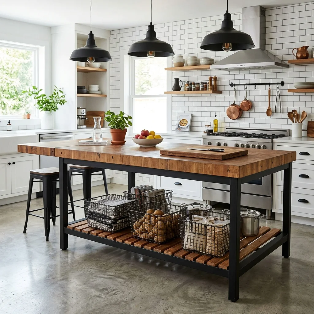Industrial Kitchen Island