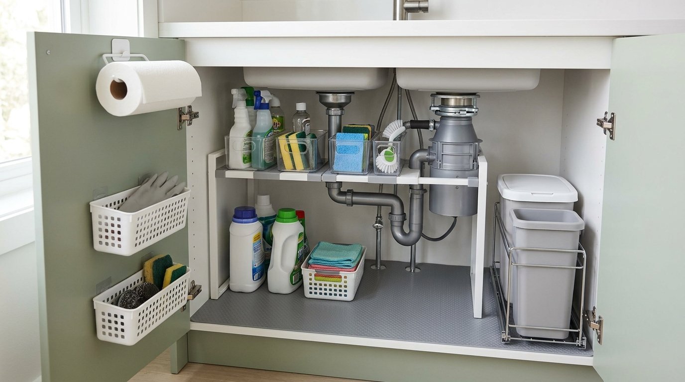 Under Kitchen Sink Organization Ideas