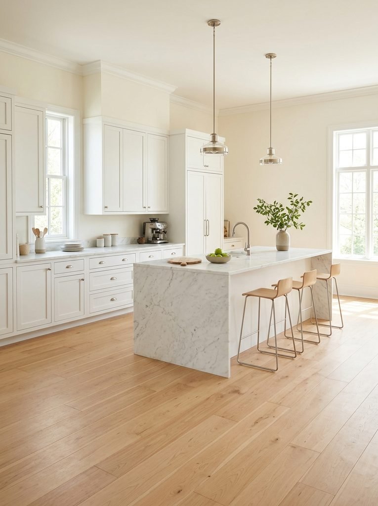 27 Flooring Ideas for White Kitchen Cabinets 9 Light Maple Flooring