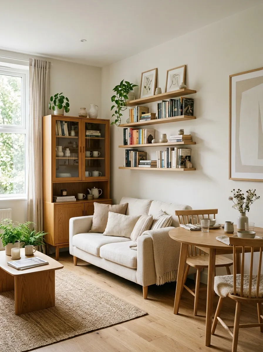 26 Small Living Room Dining Room Combo Ideas to Try 9 Vertical Storage