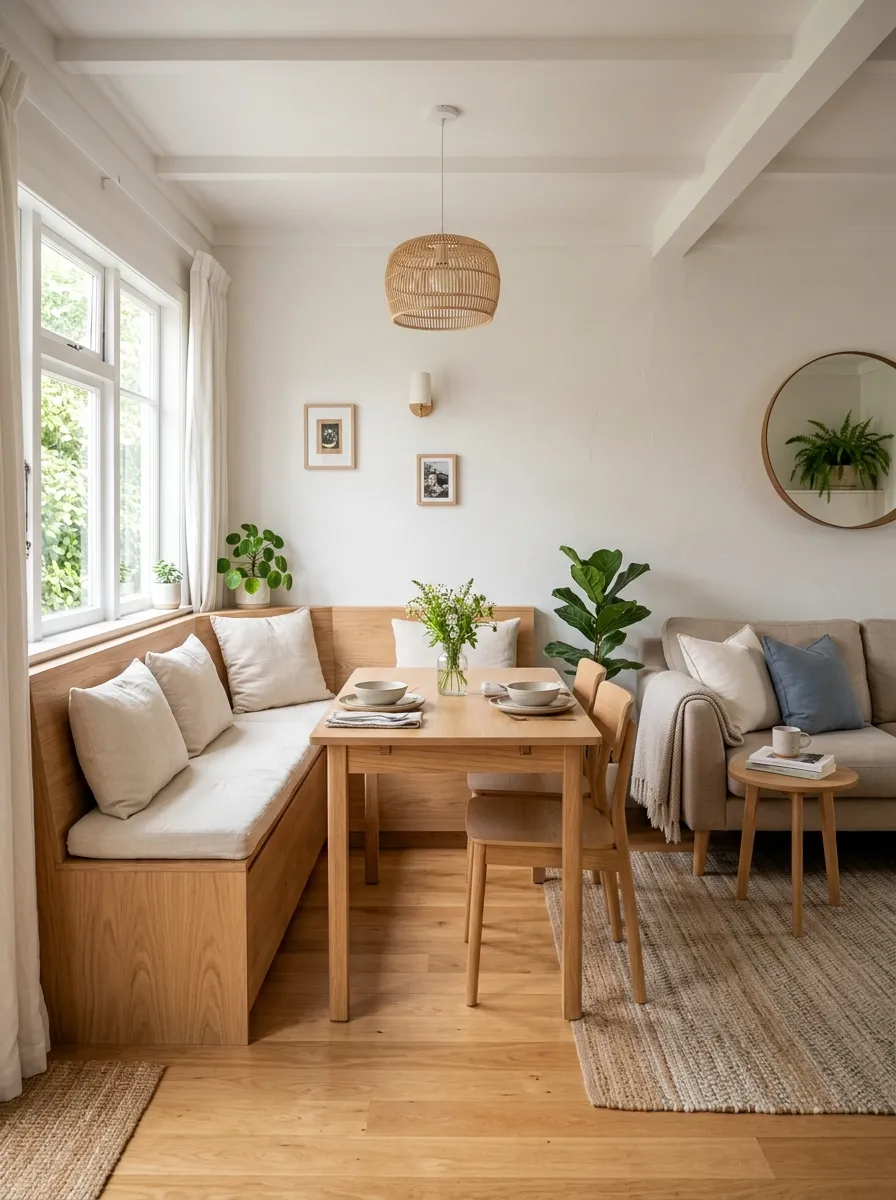 26 Small Living Room Dining Room Combo Ideas to Try 20 Built-In Seating