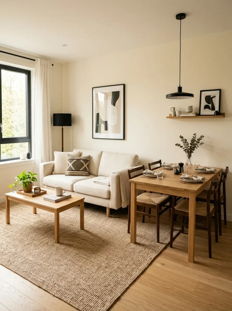 26 Small Living Room Dining Room Combo Ideas to Try 16 Two-Tone Furniture