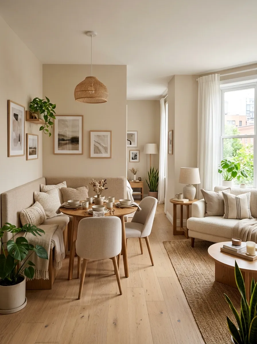 26 Small Living Room Dining Room Combo Ideas to Try 14 Corner Dining Nook