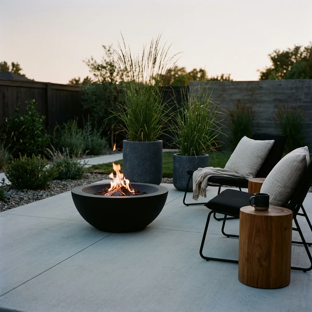 Minimalist Black Fire Pit