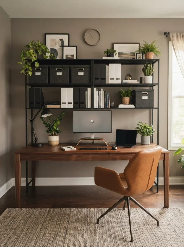 26 Bookshelf Ideas That Make Any Room Feel Polished 20 Home Office Shelf Wall