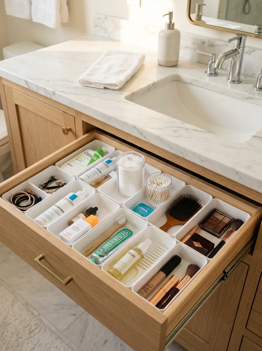 26 Small Bathroom Organization Ideas That Save Space 4 Drawer Organizers