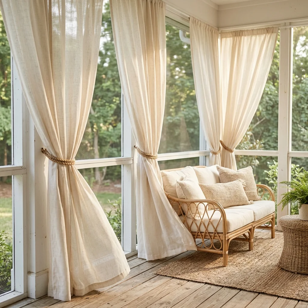 28 Back Porch Ideas That Feel Instantly Super Inviting 13 Outdoor Curtain Panels