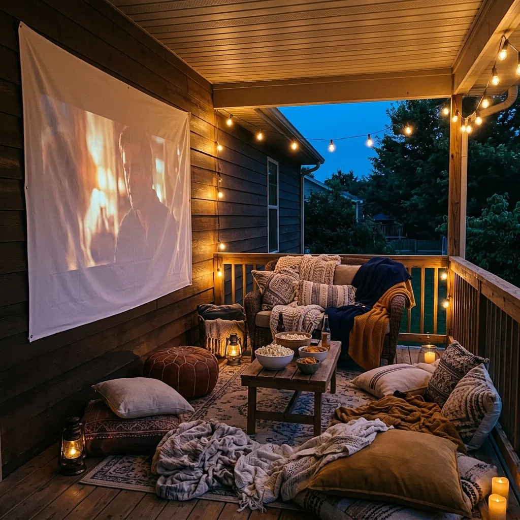 29 Covered Porch Ideas for a Warm, Welcoming Retreat 30 Outdoor Movie Corner